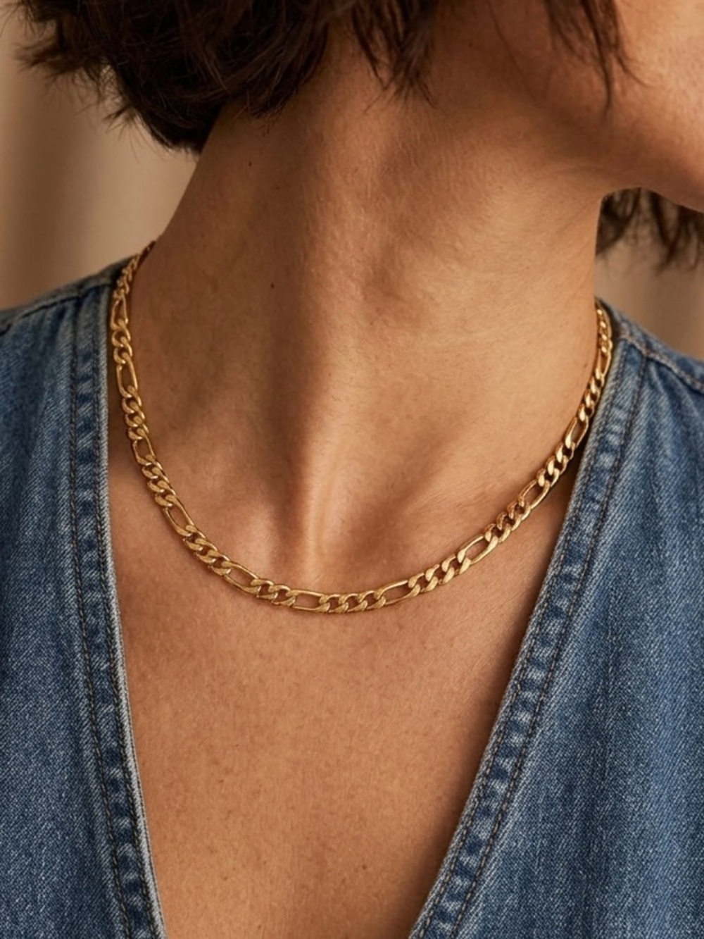 Figaro Chain Necklace | 18k Gold Plated
